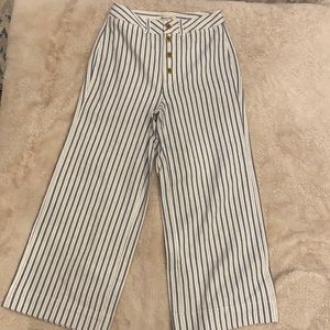 Madewell Striped wide leg high waisted pants